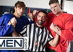 Malik Delgaty And Dom King Settle Their Differences By Double Penetrating Referee Mateo Zagal