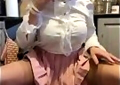 Smoking with my panties round my ankles