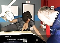 Project Hotwife - Gameplay - Roleplay - No Sex- Just Teasing - Perky Wearing Car Mechanic Costume and Teases Mechanic