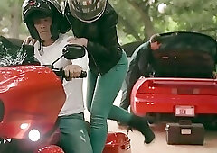 Aubrey Kate Bangs Biker Babe Gia Paige