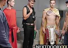 Trevor Harris' twink orgy with dick and anal play