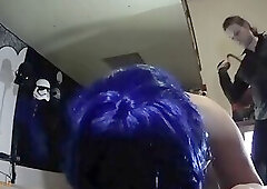 Big assed mazo bitch hard spanked with leather belt