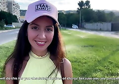 Tour Guide Cums in Katty West Tight Pussy in the Mountains - Public Pickup an...