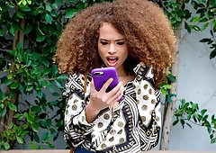 Ebony Cecilia Lion gives a sensual cunnilingus for a busty redhead Tana Lea