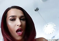 TRANSEROTICA Redhead TS Khloe Kay Anal Plays With Dildo Solo