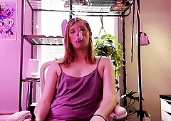 Trans Angel Elliexoxo Sucks On Her Vape and Vibrator!