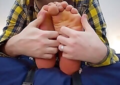 tickling a giant man