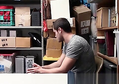 Caught thief sucking and riding