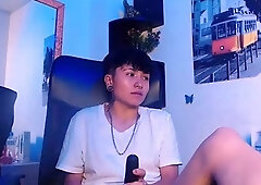 Solo masturbation and gay climax