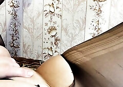 Slutty wife in torn hose made a movie scene for her lover