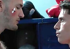 At the locker room Christian and Troy kissed, blow and bang each other