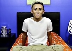 adorable asian young blonde t Neiman pulls his penis show