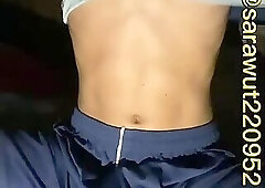 Thai student jerk off