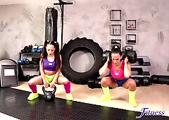 Nubile Lesbos Raunchy Tongue Workout