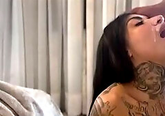 I asked the ebony man to pound me hard and give me his cum in my throat.