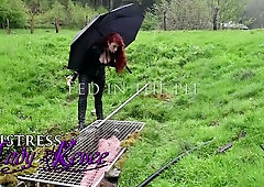 Mistress Lady Renee - slave pit feeding - wmv