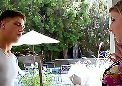 Busty MILF Sara Jay gets rammed in the pussy by her favorite gardener