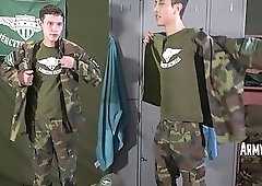 Twink Soldiers Turn the Locker Room Into a Fuckfest