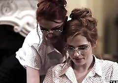 Sexy redhead chick Scarlett Mae with large bazookas is visiting a mother I'd like to fuck Marie McCray psychiatrist to get assist her alleged sup