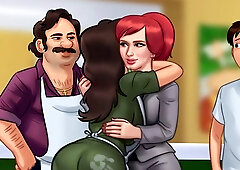 Summertime fun with massive bosoms, a large member, and raunchy adventures