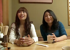 Waitresses at a Japanese tavern blur the line between service and seduction during a private casting session