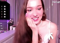 Slim and Sexy russian teen trans babe teases on webcam