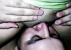 pov close up of my spouse eating my vagina after i came from banging with other stud