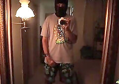 Big Uncut Cock Sex Demon Handsfree Vibrator Masturbation Cum on Mirror