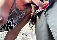 Gagging on myself and getting a facial in PUBLIC!