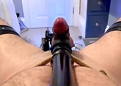 Prostate orgasm bdsm, tied up machine, extreme orgasms sex machine