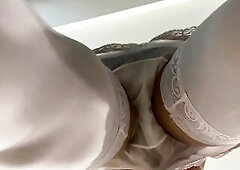 SisK on hot underware up petticoat view