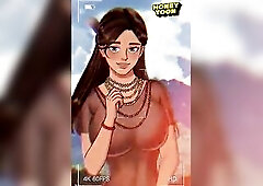 A music movie scene featuring a 2D comics angel from HoneyToon