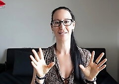 Glasses-wearing cougar shares behind-the-scenes fun in her vlog