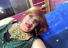 Michele Thompson, naughty milf in sexy green lingerie