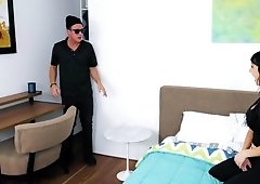 Couple decides to rub a house but it turns into sex action