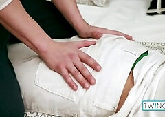 Blonde Jacob O pounds insatiable Logan S's tight ass!