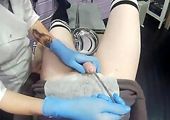 POV sounding and tugjob for sissy