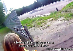 Fucking Glasses - Fucked Emma on a construction site teen-porn