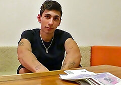 Hairy butthole twink takes a HUGE facial right here