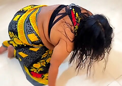 I Fucks Beautiful Hot Maid Under Table, While She Cleaning Under Table & Touch My Cock - Cum Wild