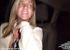 Blonde Small-Tits College Student in Cedar Rapids Iowa Flaunts Her Body Publicly While Driving Around and