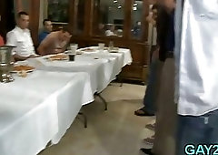 Vicious gay orgy in the pool