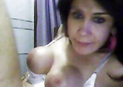 Adorable emo tgirl poses wearing purple panties