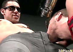 Horny buff hunk gets anal