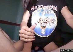 Sexy Thai Ladyboy Ally Gives Blowjob