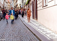 Bella radiates sensual public passion through intimate outdoor nude desire