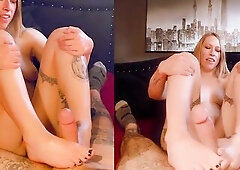 G O O N E R V I S I O N - DES VU - FOOTJOB - CUM ON FEET - DUAL POV -