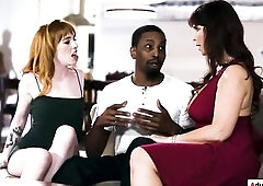 Breasty mother i'd like to fuck and her tiny ally one as well as the other desire their ebony colleague.Why not share.The tiny melons redhead and