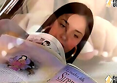 Barefoot teen brunette gives makes you hard using feet