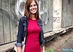 Her perfect ass makes him want to fuck her outside in public